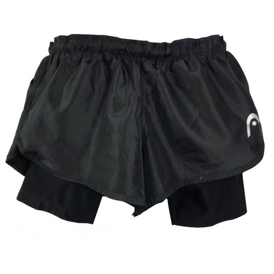 SHORTS HEAD W RUNNIG DUPLO - PRETO